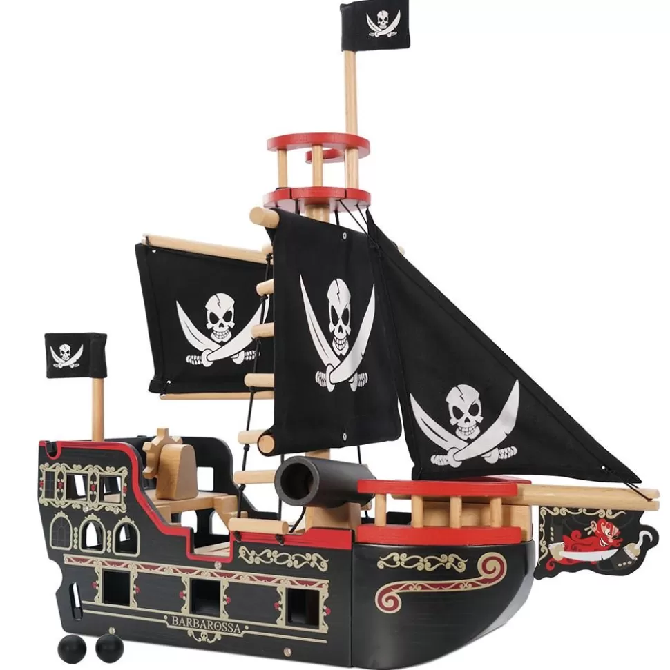 Le Toy Van Dukkehus & Legesæt<Barbarossa Piratskib