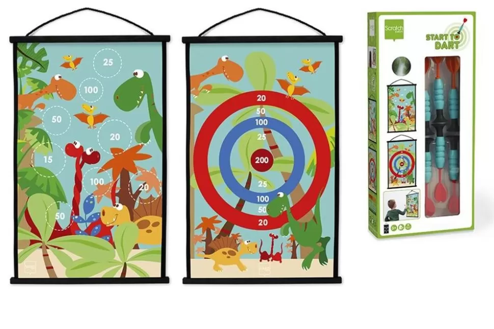Scratch Spil<Dart Med Sugekopper - Dinosaur