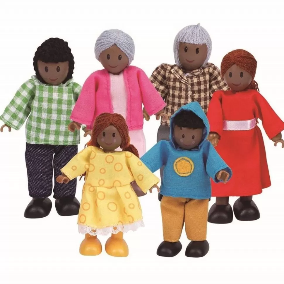 Hape Dukkehus & Legesæt<Dukker 11 Cm. - A: 6 Familiemedlemmer