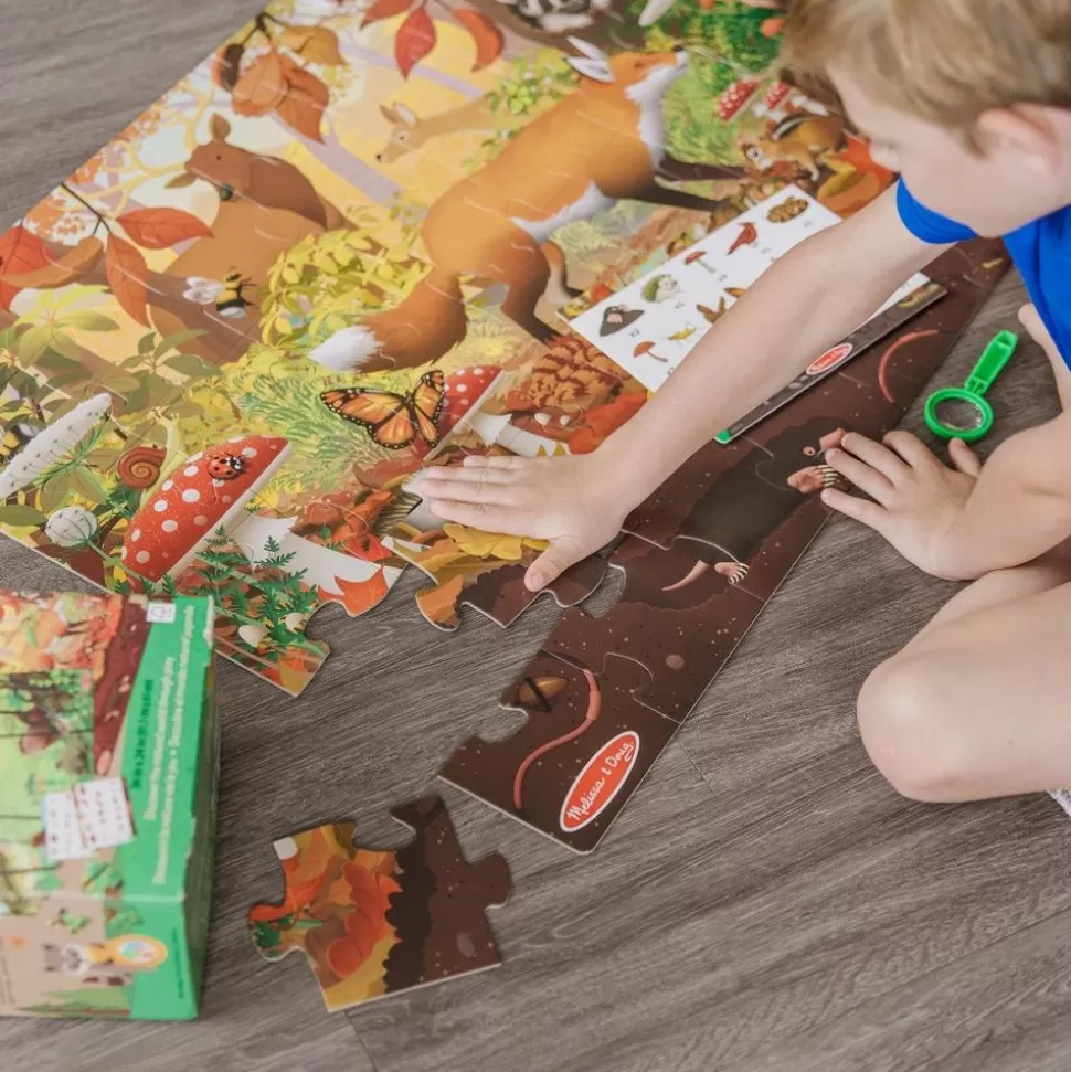 Melissa and Doug Puslespil<Gulvpuslespil, Tosidet M. 48 Brikker - Natur