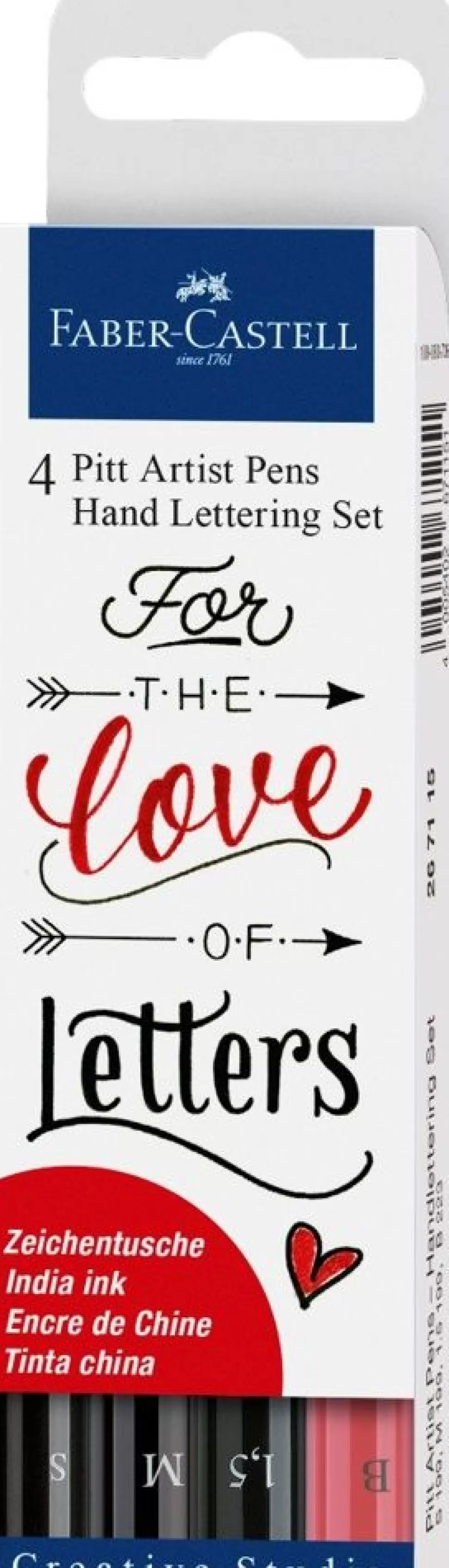 Faber-Castell Tegne- & Malegrej<Hand Lettering, Pitt Artist Pen, 4 Stk