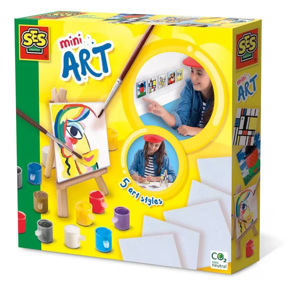 SES Creative Tegne- & Malegrej<Kreativitetssaet - Miniature Kunst