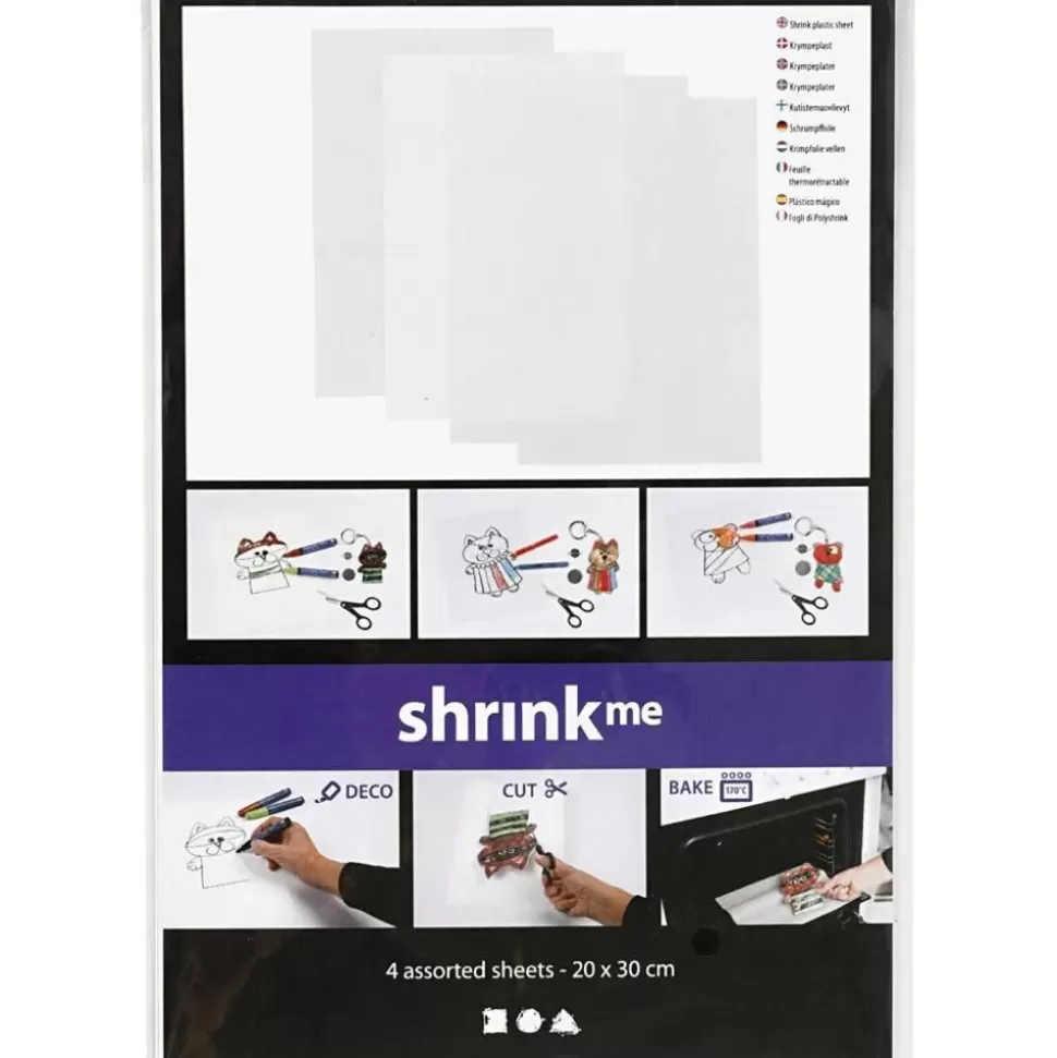* Tegne- & Malegrej<Krympeplast Transparent Mat - 20X30 Cm, 4 Ark
