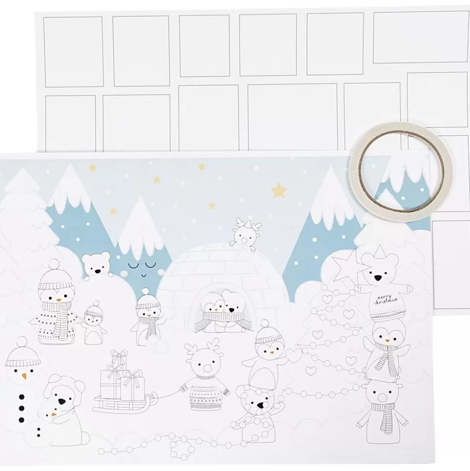 * Tegne- & Malegrej<Lav Selv Julekalender (Inkl. Motiv), 3 Stk