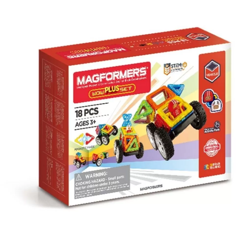 Magformers Magnetlegetøj & Magnetbyggesæt< 18 Stk - Wow Plus