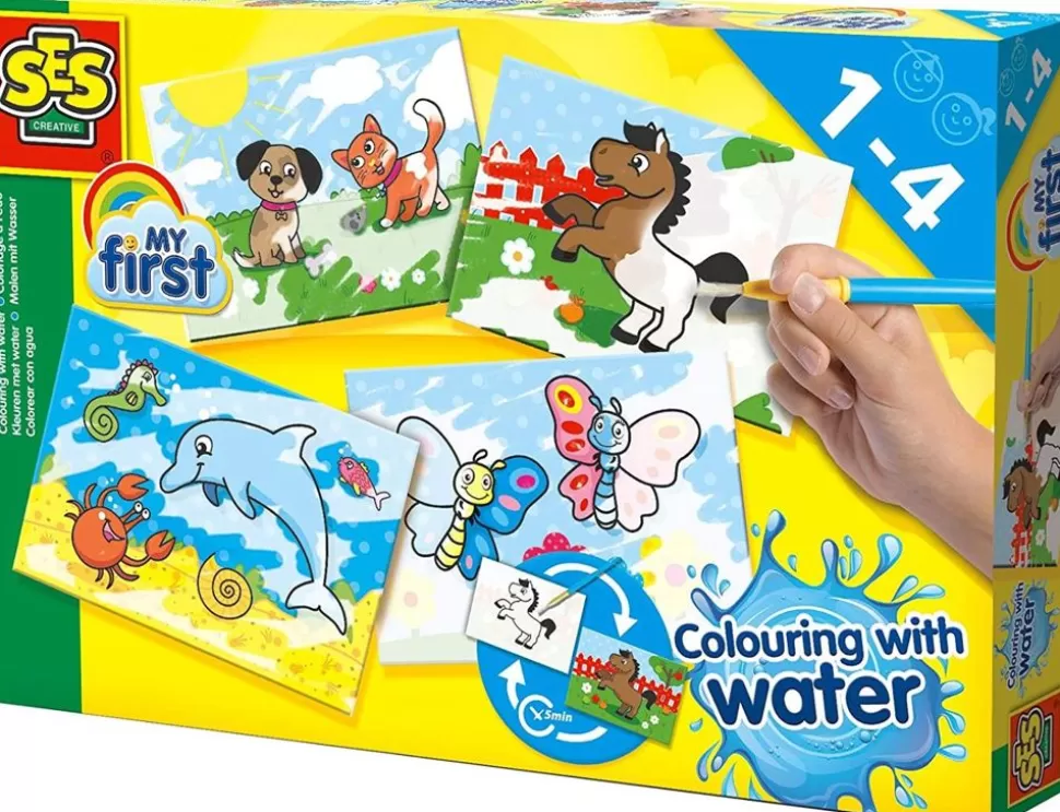 SES Creative Tegne- & Malegrej<My First - Mal Med Vand, Dyrevenner