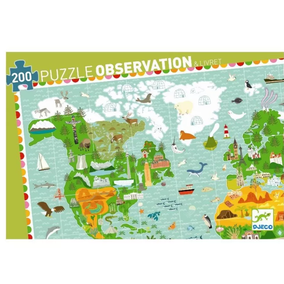 Djeco Puslespil<Observationspuslespil M. 200 Brikker - Monumenter