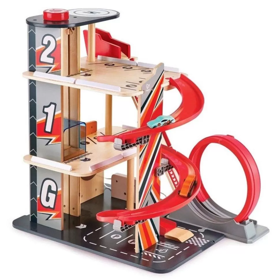 Hape Dukkehus & Legesæt<Parkeringshus Inkl. Stunt-Rampe