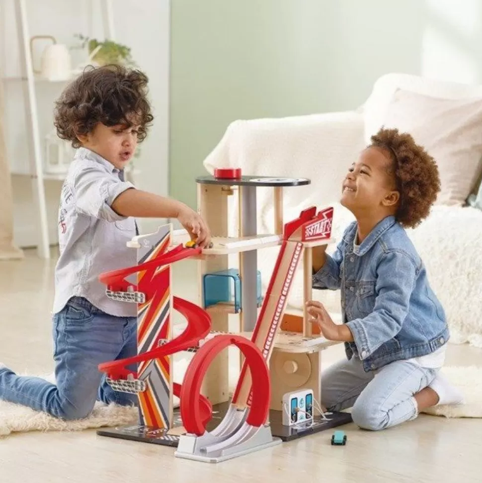Hape Dukkehus & Legesæt<Parkeringshus Inkl. Stunt-Rampe