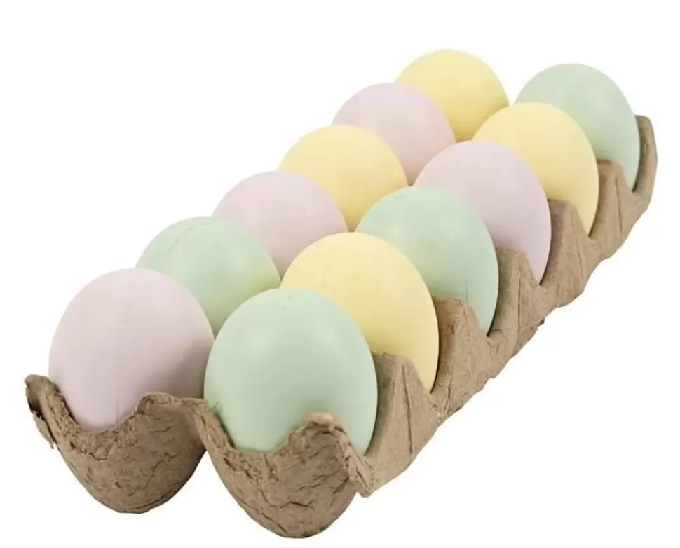 * Tegne- & Malegrej<Paskeaeg Af Plast - Pastel, 12 Stk