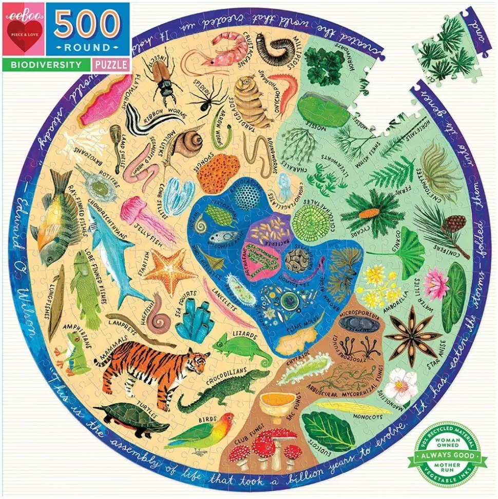 eeBoo Puslespil<Puslespil M. 500 Brikker - Biodiversitet