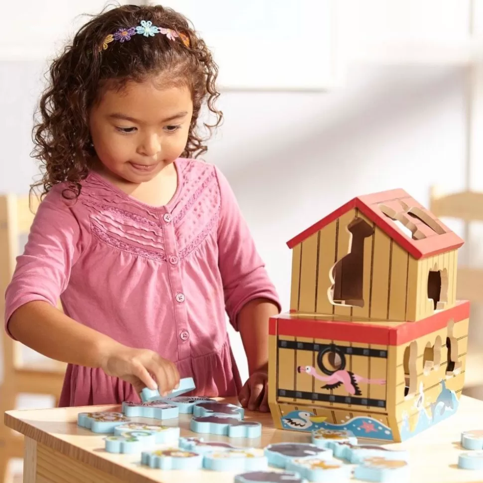 Melissa and Doug Sorterings- & Stablelegetøj<Puttekasse - Noahs Ark, 25 Cm. Bred