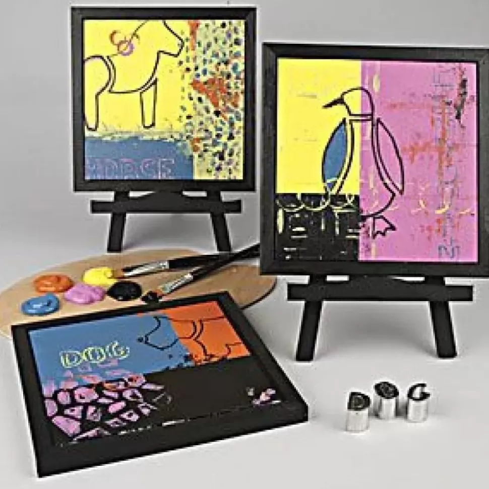 * Tegne- & Malegrej<Svaeveramme Med Lærred - 20 X 20 Cm, 1 Stk