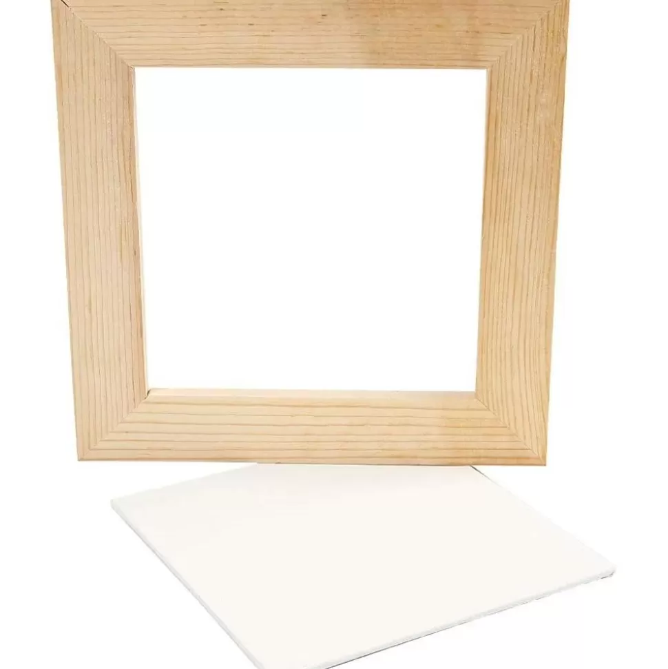 * Tegne- & Malegrej<Traeramme M. Malerplade (20,8 X 20,8 Cm)
