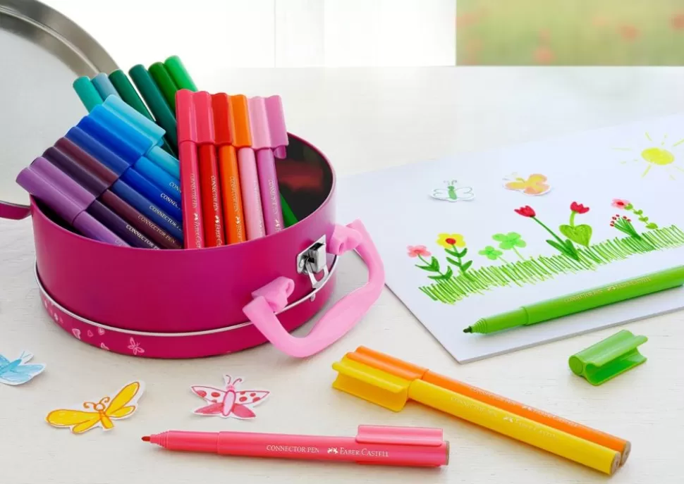 Faber-Castell Tegne- & Malegrej<Tusser - Connector I Kuffert-Handtaske, 33 Stk